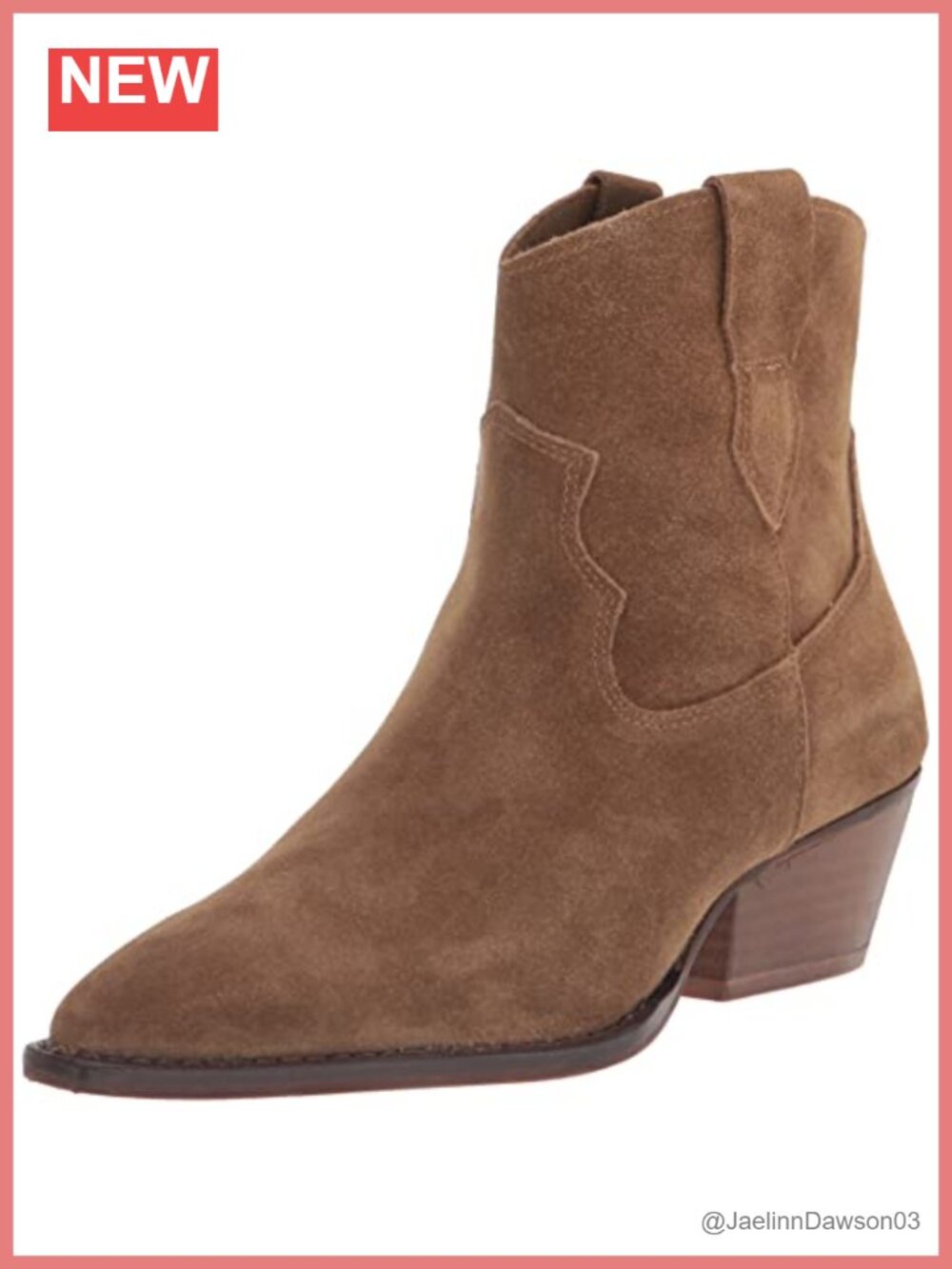 Chukka Ankle Bootie Suede Pull-On Block Heel Round Toe